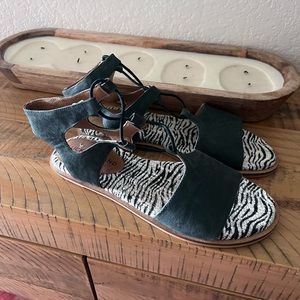 Teal lucky sandals